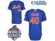 Royal Blue Bartolo Colon Men #40 Majestic MLB New York Mets 2015 World Series Cool Base Alternate Home Jersey