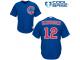 Royal Blue Kyle Schwarber Women #12 Majestic MLB Chicago Cubs Cool Base Alternate Jersey