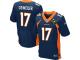 Super Bowl 50 Men Nike NFL Denver Broncos #17 Brock Osweiler Authentic Elite Navy Blue Jersey