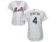 White Authentic Lenny Dykstra Women's Jersey #4 Cool Base MLB New York Mets Majestic Home