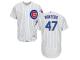 White Miguel Montero Men #47 Majestic MLB Chicago Cubs Flexbase Collection Jersey