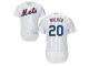 White Neil Walker Men #20 Majestic MLB New York Mets Flexbase Collection Jersey