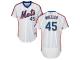 White-Royal Zack Wheeler Men #45 Majestic MLB New York Mets Flexbase Collection Jersey