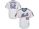 White Yoenis Cespedes Men #52 Majestic MLB New York Mets Cooperstown Collection Jersey