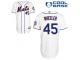 White Zack Wheeler Men #45 Majestic MLB New York Mets Cool Base Alternate Jersey