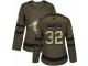 Women Adidas Arizona Coyotes #32 Antti Raanta Green Salute to Service NHL Jersey