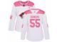 Women Adidas Arizona Coyotes #55 Jason Demers White/Pink Fashion NHL Jersey
