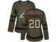 Women Adidas Dallas Stars #20 Dino Ciccarelli Green Salute to Service NHL Jersey