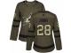 Women Adidas Dallas Stars #28 Stephen Johns Green Salute to Service NHL Jersey