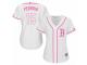 Women Majestic Boston Red Sox #15 Dustin Pedroia White Fashion MLB Jersey