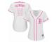 Women Majestic Boston Red Sox #21 Roger CleMen White Fashion MLB Jersey
