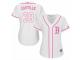 Women Majestic Boston Red Sox #38 Rusney Castillo White Fashion MLB Jersey