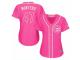 Women Majestic Chicago Cubs #47 Miguel Montero Pink Fashion MLB Jersey