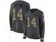 Women Nike Denver Broncos #14 Courtland Sutton Limited Black Salute to Service Therma Long Sleeve NFL Jersey