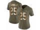 Women Nike Denver Broncos #25 Chris Harris Jr Limited Olive/Gold 2017 Salute to Service NFL Jersey