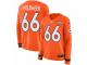 Women Nike Denver Broncos #66 Jared Veldheer Limited Orange Therma Long Sleeve NFL Jersey