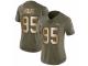 Women Nike Denver Broncos #95 Derek Wolfe Limited Olive/Gold 2017 Salute to Service NFL Jersey