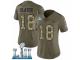 Women Nike New England Patriots #18 Matthew Slater Limited Olive/Camo 2017 Salute to Service Super Bowl LII NFL Jersey