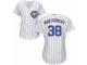 Women's Majestic Chicago Cubs #38 Mike Montgomery White Home Cool Base MLB Jersey
