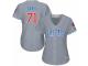 Women's Majestic Chicago Cubs #71 Wade Davis Cool Base Grey Road MLB Jersey