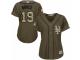 Women's Majestic New York Mets #19 Jay Bruce Green Salute to Service MLB Jersey