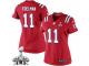 Women's Nike New England Patriots #11 Julian Edelman Limited Red Alternate Super Bowl XLIX NFL Jersey