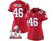 Women's Nike New England Patriots #46 James Develin Elite Red Alternate Super Bowl LI 51 NFL Jersey