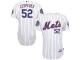 Yoenis Cespedes New York Mets Majestic Authentic Player Jersey with 2015 World Series Patch - White Royal