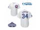 Youth Majestic Chicago Cubs #34 Jon Lester Authentic White Home 2016 World Series Champions Cool Base MLB Jersey