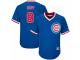 Youth Majestic Chicago Cubs #8 Ian Happ Royal Blue Cooperstown Cool Base MLB Jersey