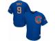 Youth Majestic Chicago Cubs #9 Javier Baez Royal Blue 2017 Gold Champion Cool Base MLB Jersey