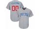 Youth Majestic Chicago Cubs Customized Replica Grey Road Cool Base MLB Jersey