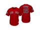 Youth Red Sox 2018 World Series Majestic Scarlet Dustin Pedroia Cool Base Jersey